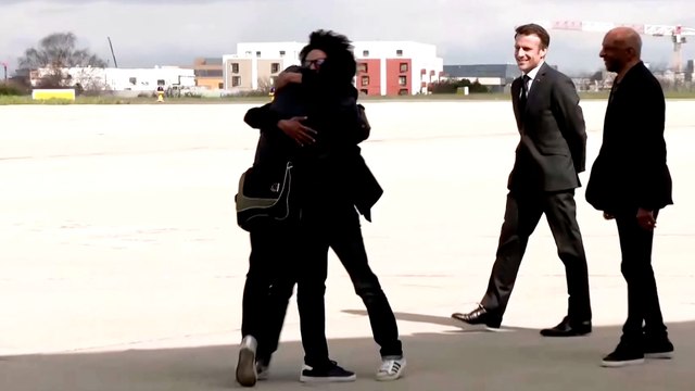 Le bonheur d'Olivier Dubois qui retrouve ses proches à Villacoublay