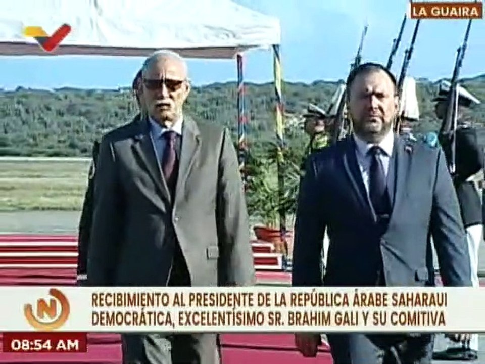 Arriba a Venezuela el presidente de la República Árabe Saharaui Democrática SR Brahim Gali