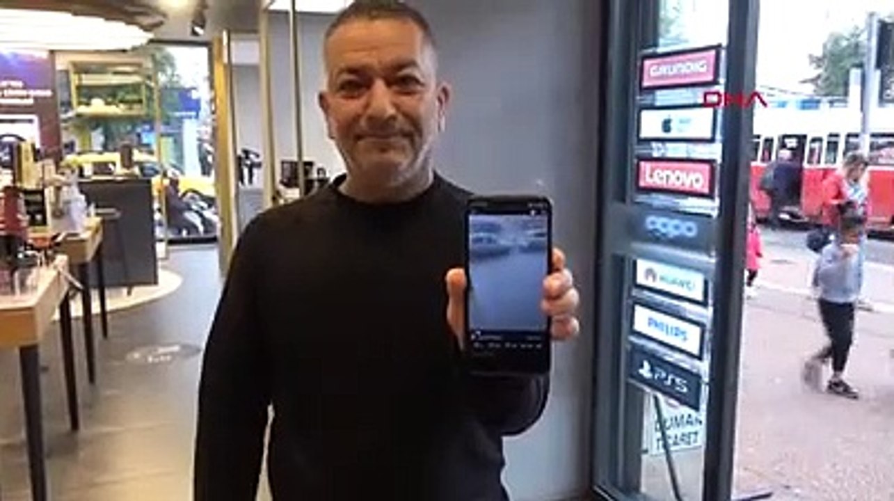 Dolu yağarken bir kuşun mağazaya sığınma anları gündem oldu!