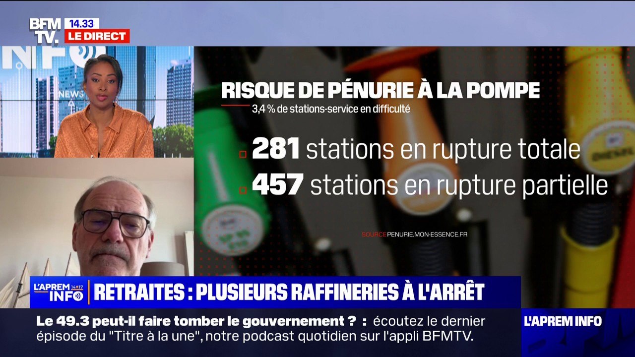 "Les dépôts sont pleins, donc on a trois mois de consommation", rassure René-Jean Souquet-Grumey face à la crainte d'une pénurie de carburants