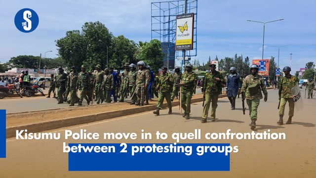 Kisumu Police move in to quell confrontation between 2 protesting groups