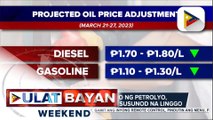 Rollback sa presyo ng produktong petrolyo, ipatutupad sa papasok ng linggo