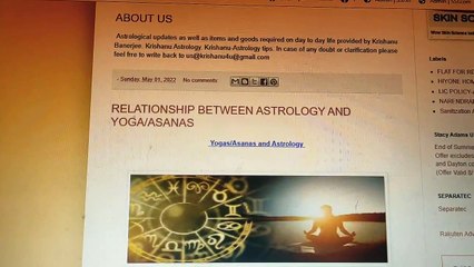 Relationship between Astrology and Yoga_ Asanas- Video Uploaded by Krishanu Banerjee.