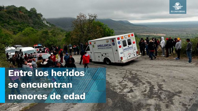 Accidente en El Chorrito, Tamaulipas, deja un muerto y 20 peregrinos lesionados