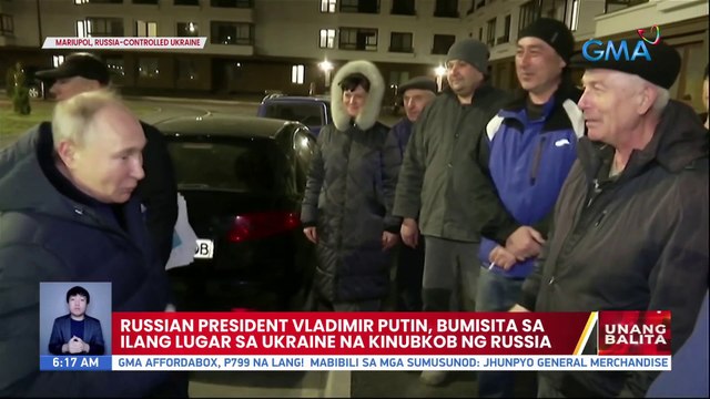 Russian President Vladimir Putin, bumisita sa ilang lugar sa Ukraine na kinubkob ng Russia | UB