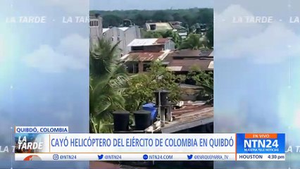 Video: este es el momento en el que un helicóptero se cae en Quibdó, Colombia