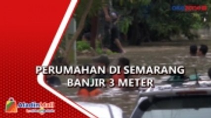 Download Video: Tanggul Sungai Jebol Perumahan Dinar Indah Semarang Banjir 3 Meter, 1 Warga Meninggal