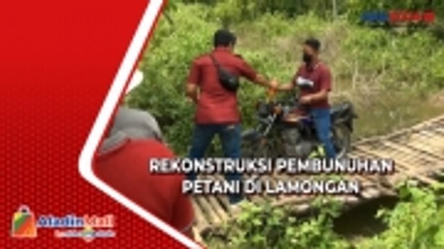 Rekonstruksi Pembunuhan Petani di Lamongan Diwarnai Tangis Histeris Istri Korban