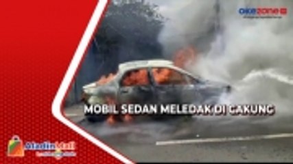 Sedan Meledak dan Terbakar di Cakung, Api Merambat ke Kios Gorengan