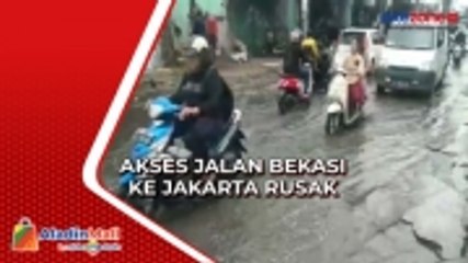 Jalan Penghubung dari Bekasi ke Jakarta Rusak, Warga Pasrah