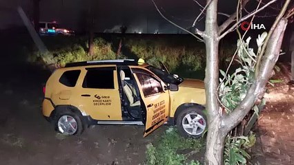 Taksiyi çalan hırsız ortalığı birbirine kattı