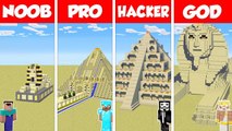 Minecraft Battle_ NOOB vs PRO vs HACKER vs GOD_ SAND DESERT HOUSE BASE BUILD CHALLENGE _ Animation