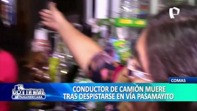 Conductor de camión muere tras despistarse en vía Pasamayito en Comas
