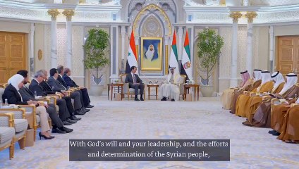 Download Video: Syrian President Bashar Al Assad meets with The UAE President, HH Sheikh Mohamed bin Zayed Al Nahyan in Abu Dhabi