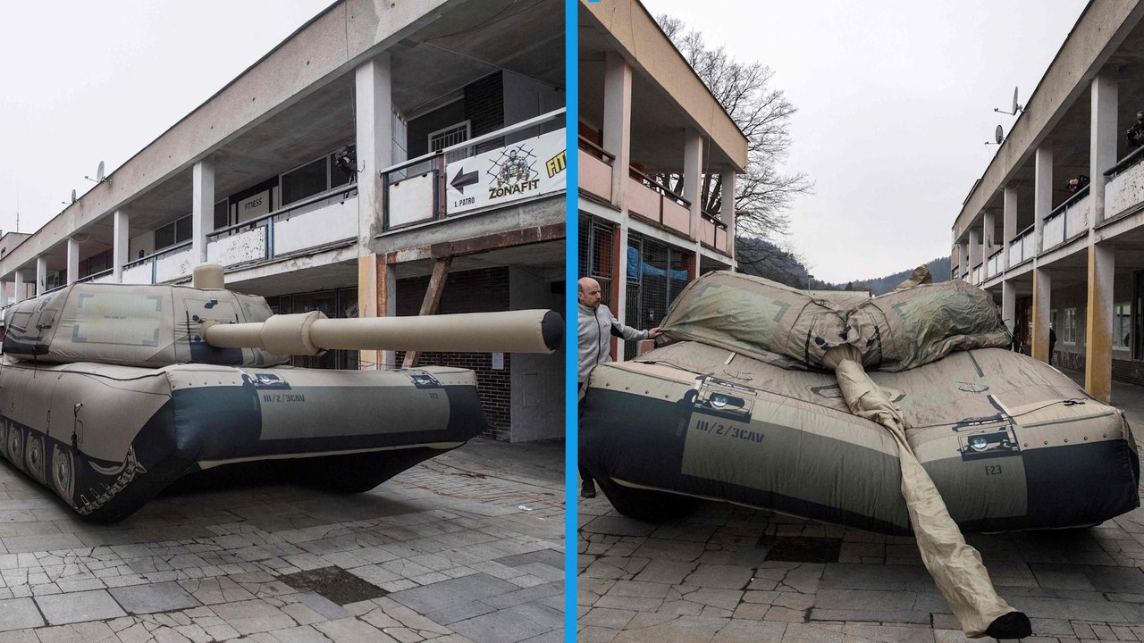 «Le char gonflable est un impératif»:  des leurres utilisés sur le champ de bataille ukrainien