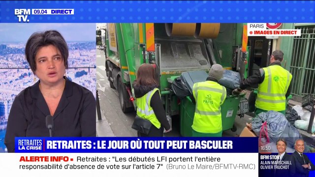 Natcha Pommet (CGT Services publics): Il y aura encore de nombreux éboueurs en grève dans la semaine qui vient