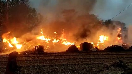 दौसा. आकाशीय बिजली से चार छप्परपोश जले, सिलेंडर में ब्लास्ट से धमाका