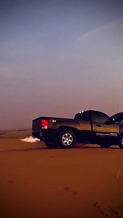 Toyota pickup  exhaust flame