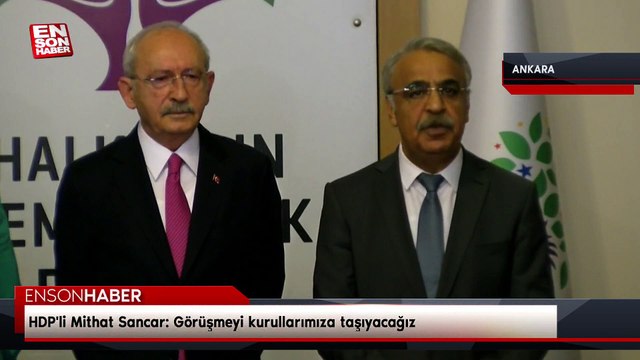 HDP'li Mithat Sancar: Görüşmeyi kurullarımıza taşıyacağız