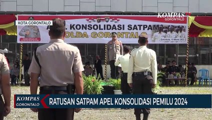 Ratusan Satpam di Gorontalo Apel Konsolidasi Pemilu 2024