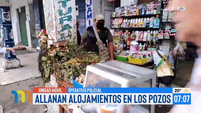Felcc allana alojamientos en la zona del mercado Los Pozos en busca de delincuentes