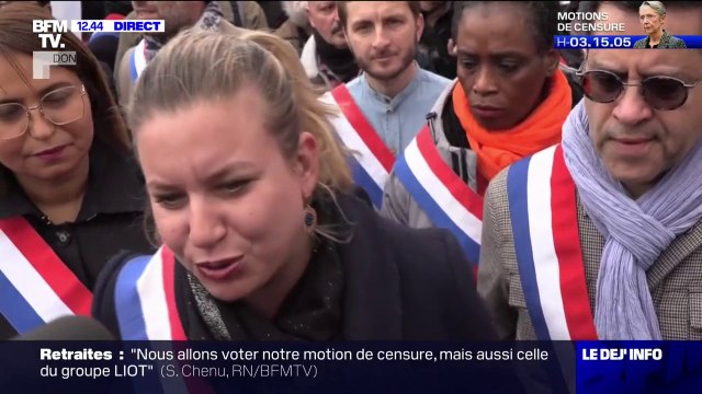 Retraites: pour Mathilde Panot (LFI) voter pour cette motion de censure, c'est le seul moyen qu'ont les députés pour dire leur refus
