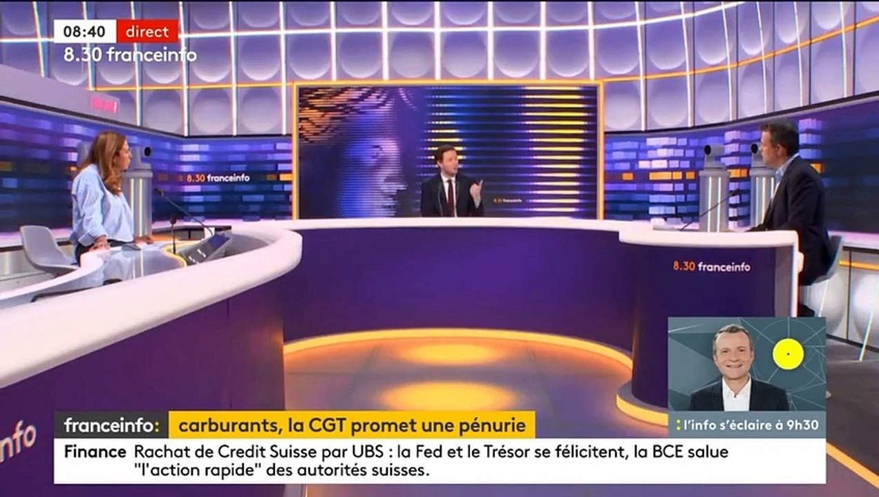 Retraites - Le gouvernement "n'hésitera pas" à procéder à des réquisitions si des raffineries sont arrêtées par le personnel en grève, prévient le ministre des Transports Clément Beaune - Regardez