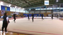 Grèce : rencontre avec l'équipe nationale féminine ukrainienne de gymnastique rythmique