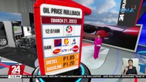 Oil price rollback (Mar. 21, 2023): Diesel - P1.85/L | Gasoline - P1.20/L | Kerosene - P2/L | 24 Oras