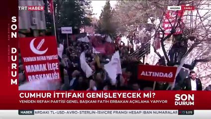 Erbakan, Cumhur İttifakı'nı reddetti! TRT yayını böyle kesti