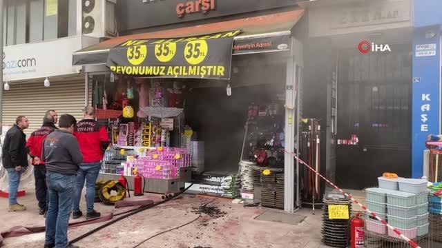 İş yerinde çıkan yangın paniğe neden oldu