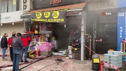 İş yerinde çıkan yangın paniğe neden oldu