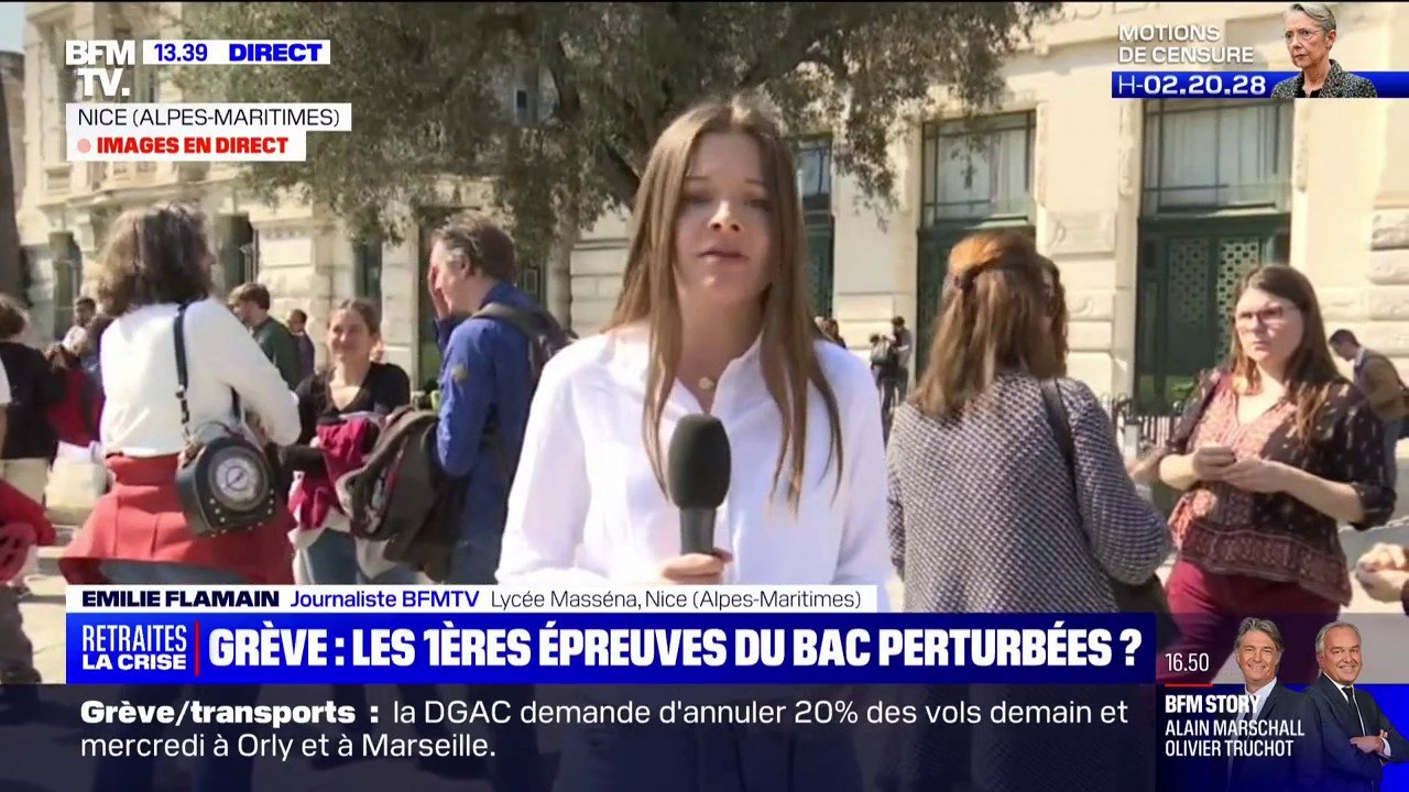 Retraites: des manifestations en marge des premières épreuves du bac à Nice