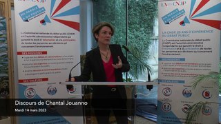 Discours de fin de mandat de Chantal Jouanno, présidente de la CNDP