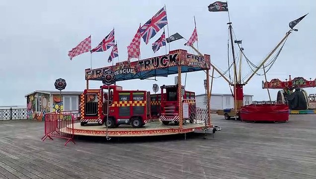 Hastings Pier footage, in East Sussex, taken on March 20 2023