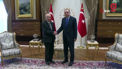 Cumhurbaşkanı Erdoğan, MHP Genel Başkanı Bahçeli ile bir araya geldi