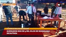 Quemaron más de 5 mil kilos de marihuana incautada