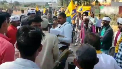 दमोह: बिजली कंपनी की मनमानी के खिलाफ आप ने खोला मोर्चा, निकाली शव यात्रा