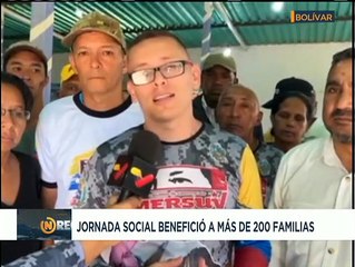 Bolívar | Más de 200 familias víctimas de la guerra económica fueron beneficiadas con jornada social