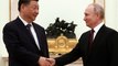 El saludo de Vladímir Putin y Xi Jinping