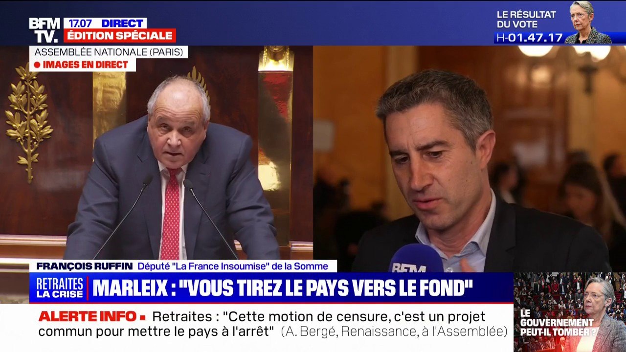 François Ruffin (LFI): "Je n'ai pas envie que ça soit la guerre dans les rues"