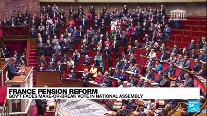 France pension reform: Govt faces no-confidence vote, debate underway