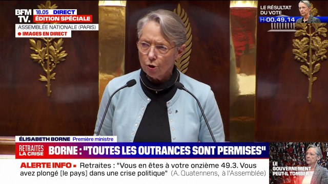 Elisabeth Borne: Rejeter ce compromis, ce serait financer nos retraites par la dette et fragiliser dangereusement notre système par répartition