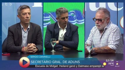Sergio Zaninelli, secretario general de ADUNS, en "Allica y Prieta a las 12"