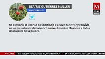 Beatriz Gutiérrez Müller condena quema de figura de ministra Norma Piña