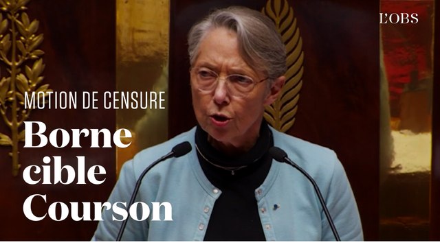 Motion de censure : Elisabeth Borne cible Charles de Courson, opposant au mariage pour tous