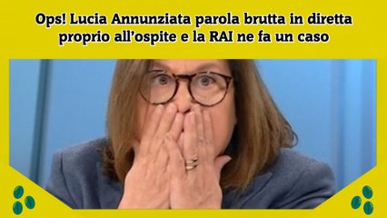 Ops! Lucia Annunziata parola brutta in diretta proprio all’ospite e la RAI ne fa un caso