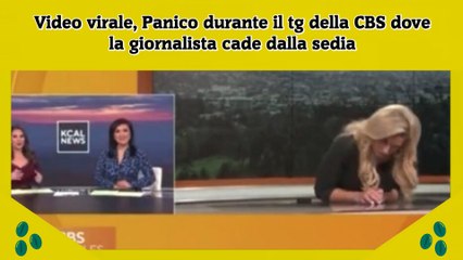 Video virale, Panico durante il tg della CBS dove la giornalista cade dalla sedia