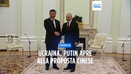 Descargar video: Ucraina, Putin accoglie Xi-Jinping a Mosca e apre alla proposta di pace cinese