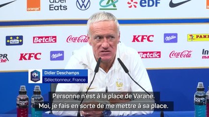 Bleus - Deschamps sur la retraite internationale de Varane : "Je suis bien obligé de l'accepter"